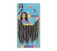 Cherish Junior Passion Twist Hair Extensions, 3 X Volume, 8 Inch, Crochet and Latch Hook (Grey)