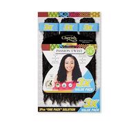 Cherish Passion Twist/Crochet Hair, 35.5 cm (14 inches) Length / 3-Pack Value Bundle/Colour 1B