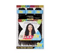 Cherish Passion Twist/Crochet Hair, 35.5 cm (14 inches) Length / 3-Pack Value Bundle/Colour 2