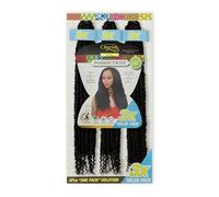 Cherish Passion Twist Pre Looped Hair Extensions, 18 Inch, 3 Pack Value Set, Bulk Handmade, Color 1 (Jet Black)
