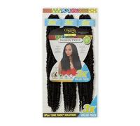 Cherish Passion Twist Pre Looped Hair Extensions, 18 Inch, 3 Pack Value Set, Bulk Handmade, Color 1B
