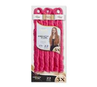 CHERISH SYNTHETIC CURLY BOUNCY HAIR EXTENSION BRAID - 3 x SPIRAL FRENCH CURL 22 (COLOR HOT PINK)