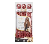 CHERISH SYNTHETIC CURLY BOUNCY HAIR EXTENSION BRAID - 3 x SPIRAL FRENCH CURL 22 (COLOR ROSE WINE)