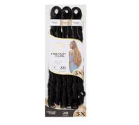 CHERISH SYNTHETIC CURLY BOUNCY HAIR EXTENSION BRAID - 3 x SPIRAL FRENCH CURL 28 (COLOR 1B)