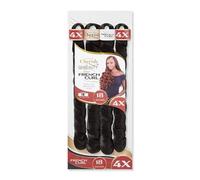 CHERISH SYNTHETIC CURLY BOUNCY HAIR EXTENSION BRAID - 4 x SPIRAL FRENCH CURL 18 (1B)