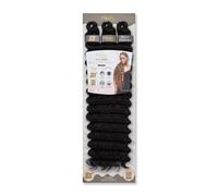 Cherish Synthetic Hair Extensions, Flame Retardant, Soft Texture, Hot Water Setting, Pre-Stretched Roller Wave 28 Inch (Color 1 Jet Black)