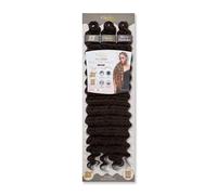 Cherish Synthetic Hair Extensions, Pre-Stretched Roller Wave 28, Flame Retardant, Soft Texture, Hot Water Setting, 28 Inches, Color 4 Dark Brown
