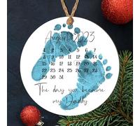 Cherish the Moment: Personalised 'The Day You Became My Daddy' Acrylic Bauble - A Heartfelt New Dad Gift For Christmas and Keepsake Look great on you christmas tree (Mdf Wood Indoor Use Only)