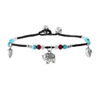 Cherishching Elephant Charms for Bracelets Animals Bracelets,Adjustable Tibetan Buddhist Bracelet with 2 bells Anxiety Bracelet, Natural Stone Beaded Bracelets for Women