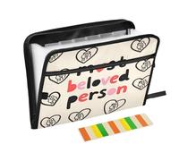 Cherished Loved Expanding Zip File Folder 13 Pockets Accordion Document Organizer for Work Home