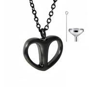Cherished Memory Heart Pendants Necklace for Ashes | Forever Preserved Ashes Keepsakes Jewelry with Comfortable Wearing for Women Girls Bereavement Remembrances