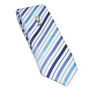 Cherished Moments Boys First Communion Tie with Chalice Tie Pin or Personalized Tie Bar in Silver-Tone, 45-inch, Blue Stripe W/Chalice Pin, One Size