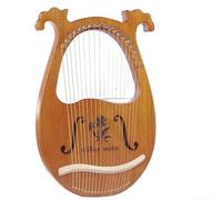 Cherished Moments in Music Discover the Mahogany Lyre Harp Complete with Tuning Tool (16 StringB)