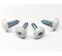 Cherished Registration Number Plate Fixing 4 White Oversized Screws Replacement