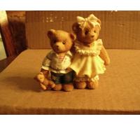 Cherished Teddies Bernard and Bernice by Cherished Teddies - Classic Animal Print White Ceramic Winnie the Pooh Figurine