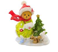 Cherished Teddies Emma Annual Figurine Polyresin Bear Bunny - One Figurine 4 Inches - 137976 - Green