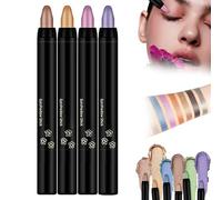 Cherishion Eyeshadow Shimmer Stick, Eyeshadow Stick, Shimmer Creamy Eye Shadow Makeup, Eye Highlighter Brightener Stic Waterproof Pigmented, Shimme Finish Easy Apply (05-08#)