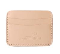CHERISHTHELABEL Minimalist Leather Card Holder, Slim Front Pocket Wallet, Hand-Stitched Full Grain Vegetable Tanned Leather For Men & Women, Beige Color Wallet, Premium Hand-stitched Card Holder
