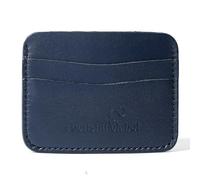 CHERISHTHELABEL Minimalist Leather Card Holder, Slim Front Pocket Wallet, Hand-Stitched Full Grain Vegetable Tanned Leather For Men & Women, Navy Blue Color Wallet, Premium Hand-stitched Card Holder