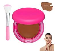 Cherishty Foundation with Brush, Peptide Bounce Balm Foundation, Medium Buildable Coverage, Hydrating Age-Defying Makeup Natural, All Skin Types (#I)