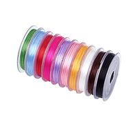 Cheriswelry 0.8mm Elastic Crystal Thread, 10 Colors Stretchy Bracelet String Beading Cord with Spool for Jewelry Making(100m)