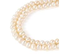 Cheriswelry 1 Strand Natural Potato Pearl Beads Freshwater Nearly Round Pearl Beads 3.5~6mm for DIY Necklace Bracelet Earrings Jewellery Making, About 70~76pcs