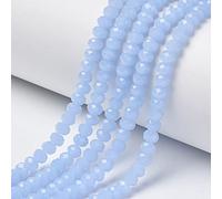 Cheriswelry 10 Strands Rondelle Glass Beads Faceted Spacer Beads Abacus 8x6mm Seed Beads for Jewellery Necklaces Making Crafting, Cornflower Blue