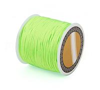 Cheriswelry 100M 0.8mm Nylon Beading Cord Lawn Green Chinese Knotting Rattail Macrame Thread String Roll for Jewelry Making Kumihimo Wrapping Supplies DIY Crafts