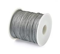 Cheriswelry 100m Nylon Cord Braided Nylon Beading Thread with Spool for Friendship Bracelet Necklace Jewellery Making Chinese Knot Crafts Home Decor,Gray