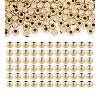 Cheriswelry 100Pcs 2mm Round Beads 14K Gold Filled Beads Tiny Spacer Beads for Beaded Bracelet Jewellery Crafts Making