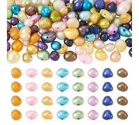Cheriswelry 100Pcs Dyed Natural Cultured Pearls 4-5mm Baroque Freshwater Pearl Beads Colorful Two Sides Polished Pearls for DIY Bracelet Necklace Jewelry Making