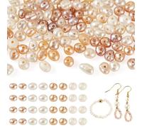 Cheriswelry 100Pcs Rondelle Cultured Freshwater Pearls 1.8-2.3mm Colorful Irregular Natural Freshwater Pearls Jewelry Necklace Bracelet Earrings Craft Projects
