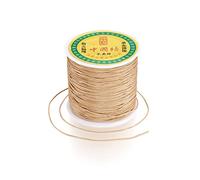 Cheriswelry 100Yard 0.8mm Braided Nylon Cord Burlywood Beading String Thread Roll Lift Shade Cord for Jewelry Making Kumihimo Knotting Wrapping Beading Supplies DIY Crafts