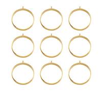 Cheriswelry 10pcs Open Back Bezel Pendants Golden Geometric Round Circle Hollow Frames Trays Molds for DIY Resin Jewellery Crafts Making