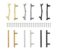 Cheriswelry 12 Sets Stainless Steel Box Tray Handles Tree Branches with Screw Sets for Epoxy Resin Casting Coaster Home Decor