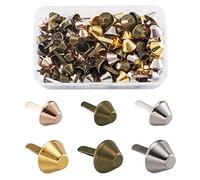 Cheriswelry 120pcs Metal Bottom Stud 4 Colors Handbag Feet Nailhead 20mm 24mm