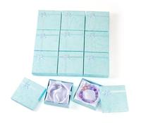 Cheriswelry 12Pcs Cardboard Jewellery Gift Boxes Bracelet Bangle Jewellery Display Boxes Jewelry Packaging Boxes For Birthday Mother's Day, Pale Turquoise