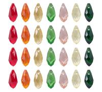 Cheriswelry 140Pcs Teardrop Faceted Glass Beads Top Drilled Crystal Loose Spacer Beads Dangle Earring Charm Bead 13x6mm for DIY Crafts Necklace Bracelet Making Mother’s Day Wedding Decor