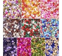 Cheriswelry 150g Baking Paint Glass Round Beads 2.5mm Glass Seed Beads Colorful Craft Pony Loose Beads for DIY Bracelet Necklace Jewelry Making