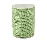 Cheriswelry 18 Yards Nylon Twist Cord Rope 5mm Round Silky Trimming Gift Wrapping Cord for Piping Furnishing Upholstery Crafts Jewellery Macrame Costume Home Decor, DarkSeaGreen