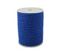 Cheriswelry 18 Yards Nylon Twist Cord Rope 5mm Round Silky Trimming Wrapping Cord for Piping Furnishing Upholstery Crafts Jewellery Macrame Costume Home Decor, DarkBlue