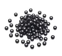 Cheriswelry 200pcs Acrylic Flat Round Heart Beads Black White Pony Disc Love Heart Loose Spacer Beads Charms for Jewellery Bracelet Making