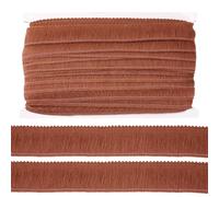 Cheriswelry 20M 23-25mm Polyester Tassel Ribbon Fringe Lace Trim Chainette Fringe Trim for DIY Sewing Crafts Clothing Lamp Shade Decoration Chocolate