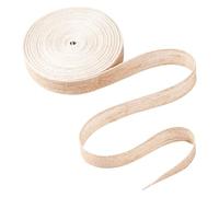 Cheriswelry 20m Jute Ribbons 25mm Wide Hessian Ribbon Roll Natural Linen Navajo White Burlap Tape for DIY Wedding Bouquet Gift Wrapping Decoration