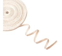 Cheriswelry 20m Jute Ribbons 6mm Wide Hessian Ribbon Roll Natural Linen Navajo White Burlap Tape for DIY Wedding Bouquet Gift Wrapping Decoration