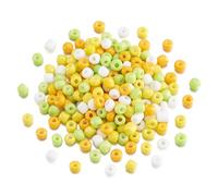 Cheriswelry 2453Pcs Opaque Glass Seed Beads 4mm Round Seed Beads Small Pony Bead Mini Spacer Beads for Jewelry Making, Yellow
