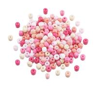 Cheriswelry 2453Pcs Opaque Glass Seed Beads 4mm Round Seed Beads Small Pony Bead Mini Spacer Beads for Jewelry Making, Hot Pink