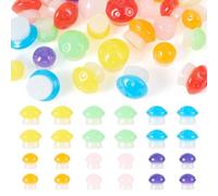 Cheriswelry 30Pcs Colorful Resin Luminous Mushroom Ornaments Glow in the Dark Mushrooms Statue Fairy Garden Accessories for Home Decor Miniature Gardens Party