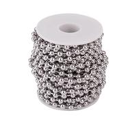 Cheriswelry 32.8Feet Ball Chain 6mm Stainless Steel Blind Beaded Pull Chain Extension with Spool for Jewellery Necklace Bracelet Making