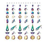 Cheriswelry 32pcs 304 Stainless Steel Mixed Style Stud Earring Components with 50pcs Ear Nuts for DIY Jewelry Making